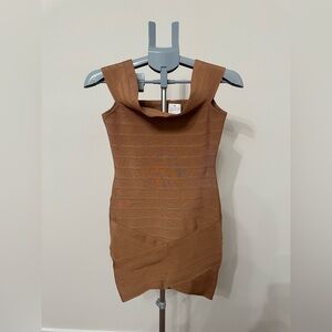 Fashion Nova Chic Brown Mini Dress Women Size M NWT